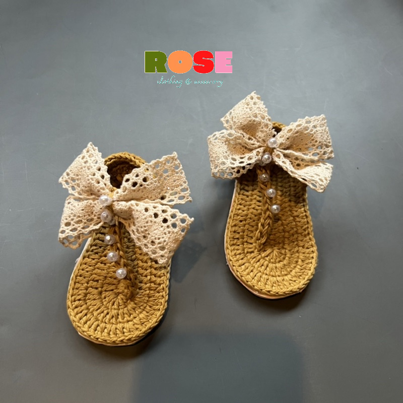 Sandal sỏ ngón đính nơ xinh cho bé yêu