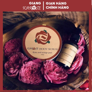 Tắm Tẩy Da Chết Hoa Hồng Hữu Cơ Karose Body Scrub 200g, Mềm Mịn, Sạch Và Sáng Da