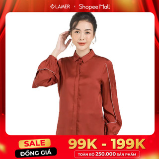Áo sơ dài tay LAMER L61H20Q010 (Đỏ cam)