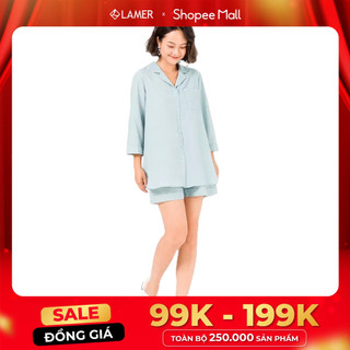 Bộ Mặc Nhà VIEN TRAN Áo Dài, Quần Short O68S20Q002