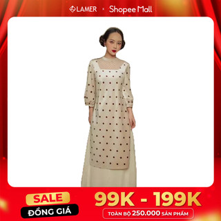 Áo dài cách tân vien tran tay bồng v61a19q055