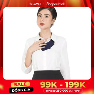 Áo sơ mi lamer cổ đức nơ cài l61h21q003