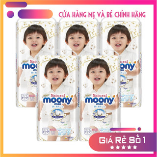 Bỉm / tã dán moony natural size nb/s/m/l 64/58//4638 miếng