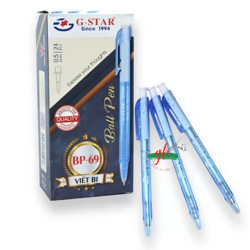 Hộp 24 cây viết bi GSTAR BP 69 ngòi 0,5mm mực xanh / Bút bi GSTAR ngòi 0,5mm chất lượng tốt
