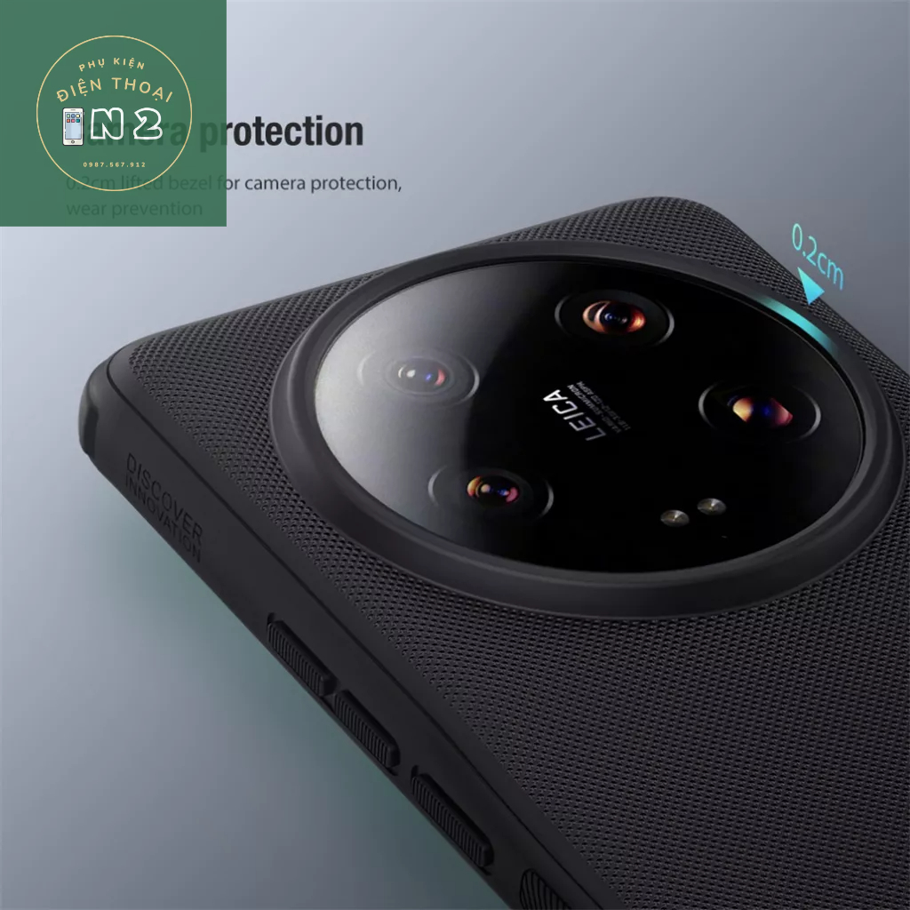 Ốp lưng Xiaomi Mi 13 Ultra chính hãng Nillkin Frosted Shield Pro màu Đen