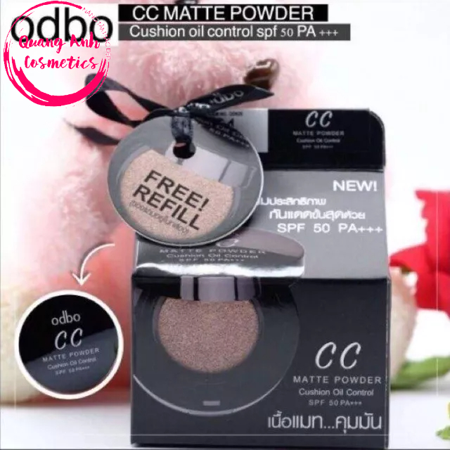 Phấn Nước Trắng Da Chống Nắng Cushion CC Odbo Thái Lan 2 Lõi ( Hàng Chính Hãng )