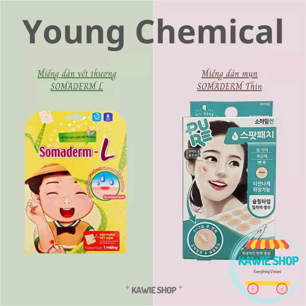 [YOUNG CHEMICAL] Somaderm Miếng Dán Mụn & Làm Lành Vết Thương
