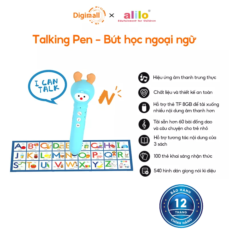 Bút Thông Minh Alilo D3C Early Educational Talking Pen -  Đọc Chữ, Phát Nhạc - Đồ Chơi Giáo Dục Cho Bé