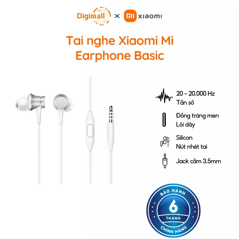 Tai nghe Xiaomi Mi Earphone Basic (Bản Quốc tế) - Bảo hành 6 tháng