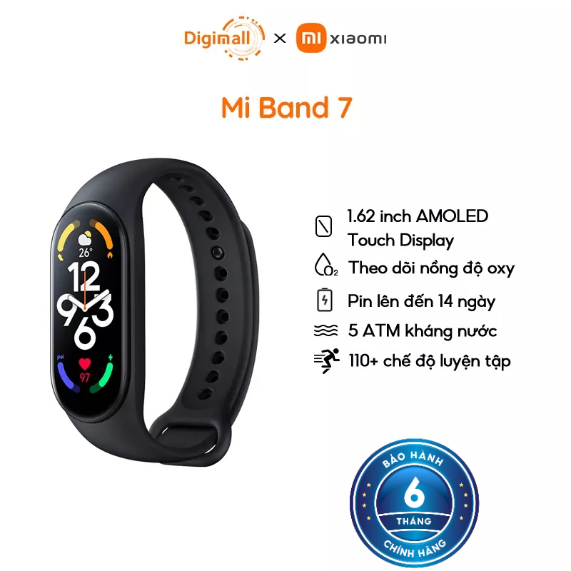 Vòng Đeo Tay Thông Minh XIAOMI Mi Band 7 – Bản chính hãng - Bảo hành 12 tháng