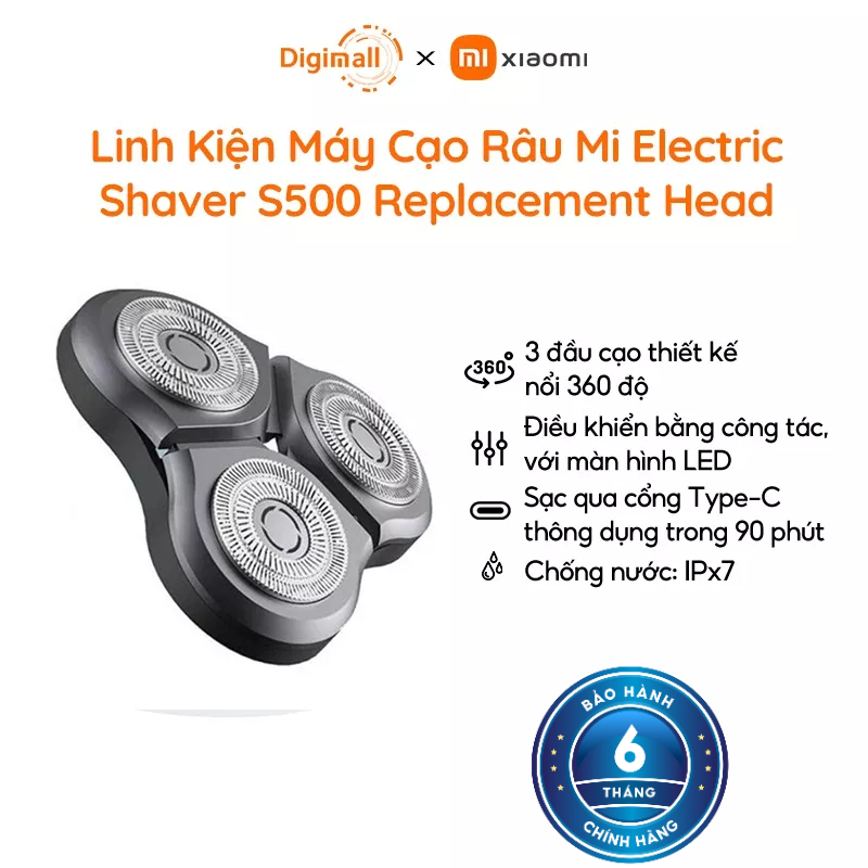 Máy cạo râu Xiaomi Smart Electric Shaver S500 - Hàng chính hãng