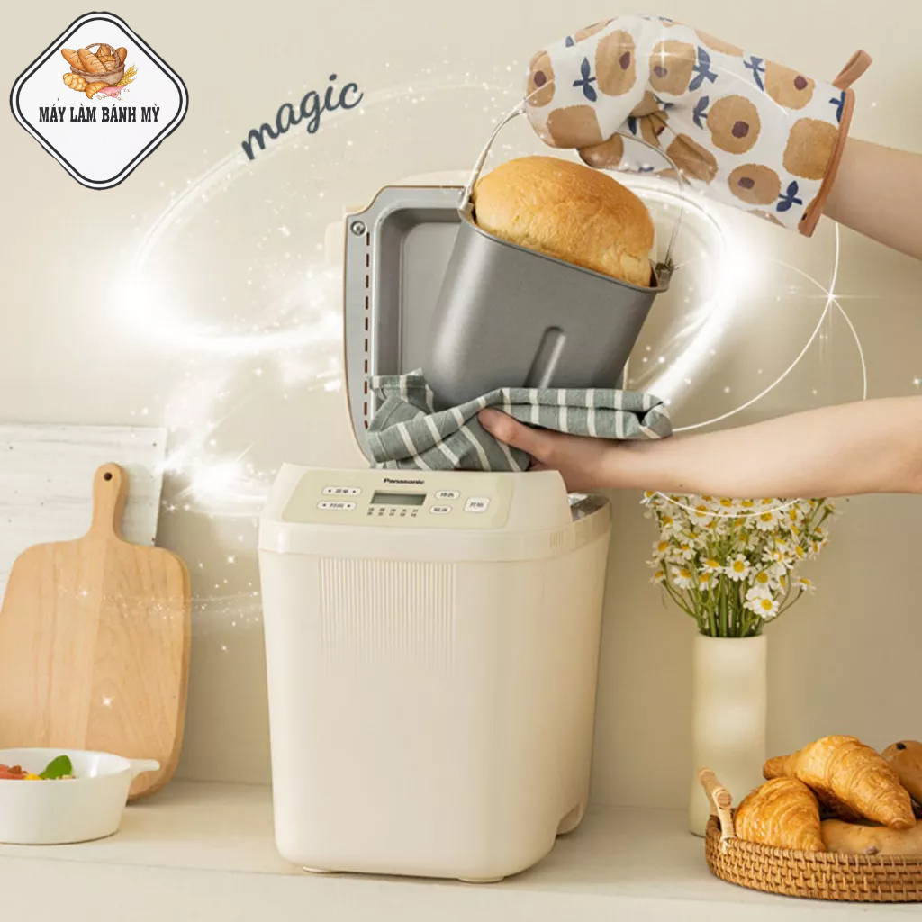 Máy Làm Bánh Mì Panasonic Hoàn Toàn Tự Động Máy Nướng Nhỏ Đa Chức Năng Cao Cấp