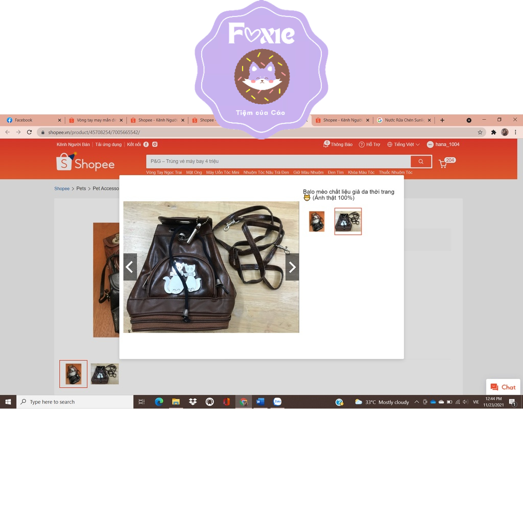 Balo mèo chất liệu giả da thời trang🐱