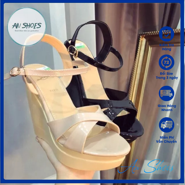 ☘️ AN SHOES☘️ Sangdal Xuồng chéo cao 9-12cm