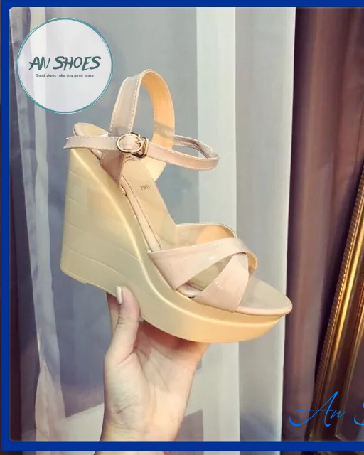☘️ AN SHOES☘️ Sangdal Xuồng chéo cao 9-12cm