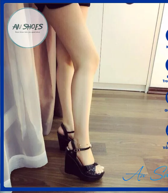 ☘️ AN SHOES☘️ Sangdal Xuồng chéo cao 9-12cm