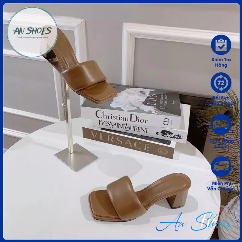 ☘️ Guốc bản quai phồng êm chân, gót vuông 5cm. Hàng có sẵn
