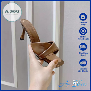 ❄️ Guốc lê gót nhọn7cm, quai ngang xêp ly. Hàng có sẵn.