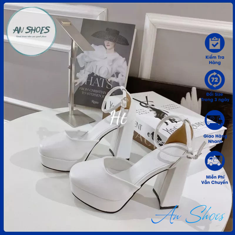 ♥️ Sangdal bít mũi gót vuông 12cm