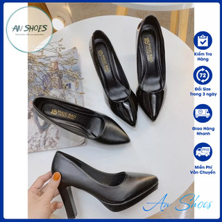 🌿 hàng có sẵn🌿 giày đầm đúp đế gót vuông 9cm