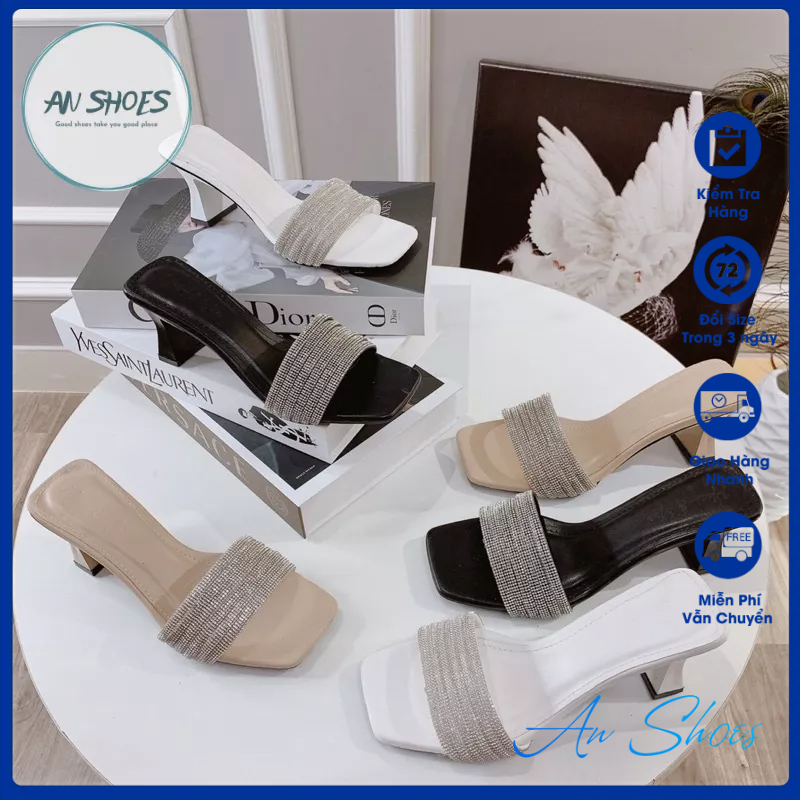 ❄️HÀNG CÓ SẴN❄️ Guốc quai đá gót 5cm