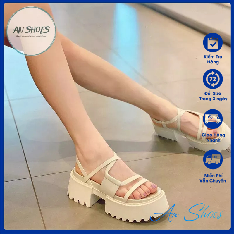 ☘️ AN SHOES☘Sangdal quai dây đế cao bằng 5cm. Hàng quảng châu full box. hàng có sẵn