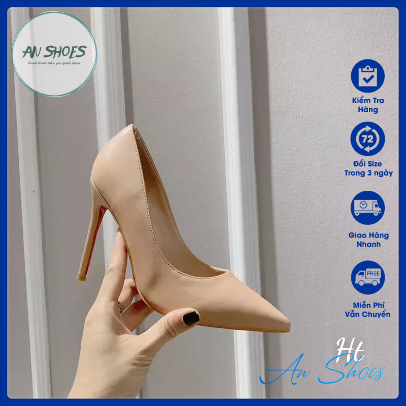 ☘️ AN SHOES☘️ Giày cao gót công sở dáng Classic gót nhọn 10cm. Hàng quảng châu full box. hàng có sẵn