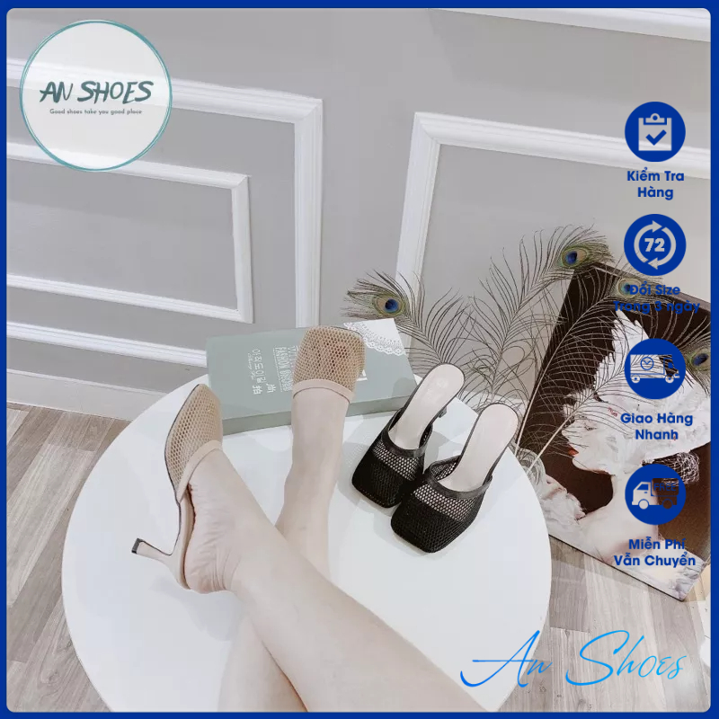 🌈 HÀNG CÓ SẴN: Sục lưới gót nhọn 7cm dáng hàn quốc ❤️