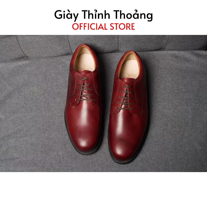 Giày Da Nam Kiểu Dáng Derby Chất Liệu Da Bê Nhập Khẩu Cao Cấp (1A KNMDB 00250 MK 06)