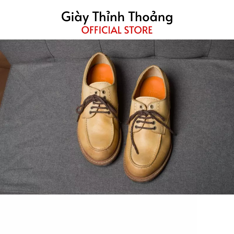 Giày Da Nam Kiểu Dáng Derby Thủ Công Chất Liệu Da Bê Nhập Khẩu Cao Cấp (1A M 10 M)
