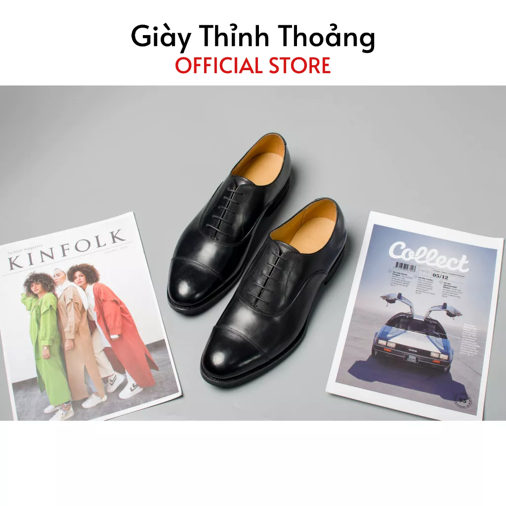 Giày Da Nam Buộc Dây Oxford Thời Trang Công Sở Lịch Sự Chất Liệu Da Bê Nhập Khẩu (VN 001)