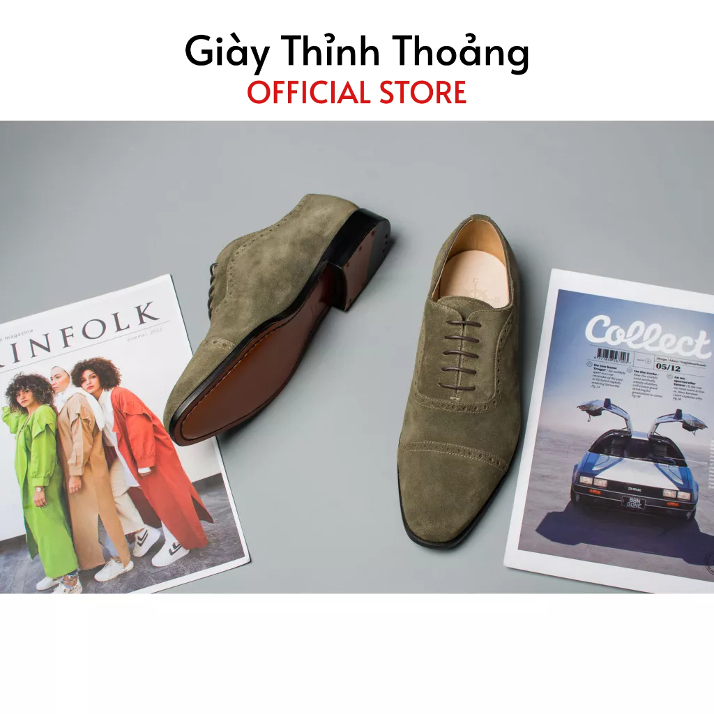 Giày Da Nam Buộc Dây Kiểu Dáng Oxford Thời Trang Công Sở Chất Liệu Da Bê Nhập Khẩu (HH 46 CAR)