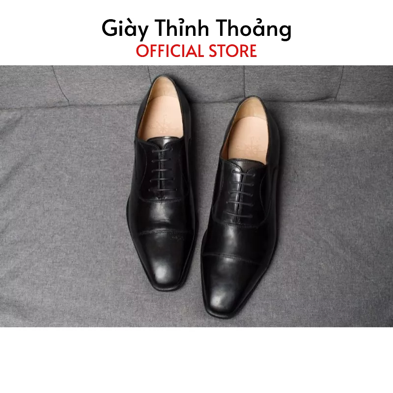 Giày Tây Nam Kiểu Dáng Oxford Lịch Sự Chất Liệu Da Bê Cao Cấp Nhập Khẩu (BUCKER)