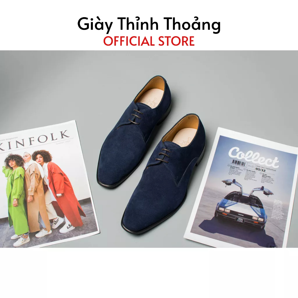 Giày Da Nam Thời Trang Cao Cấp Kiểu Dáng Buộc Dây Chất Liệu Da Bê Nhập Khẩu (HH 08 S 65)