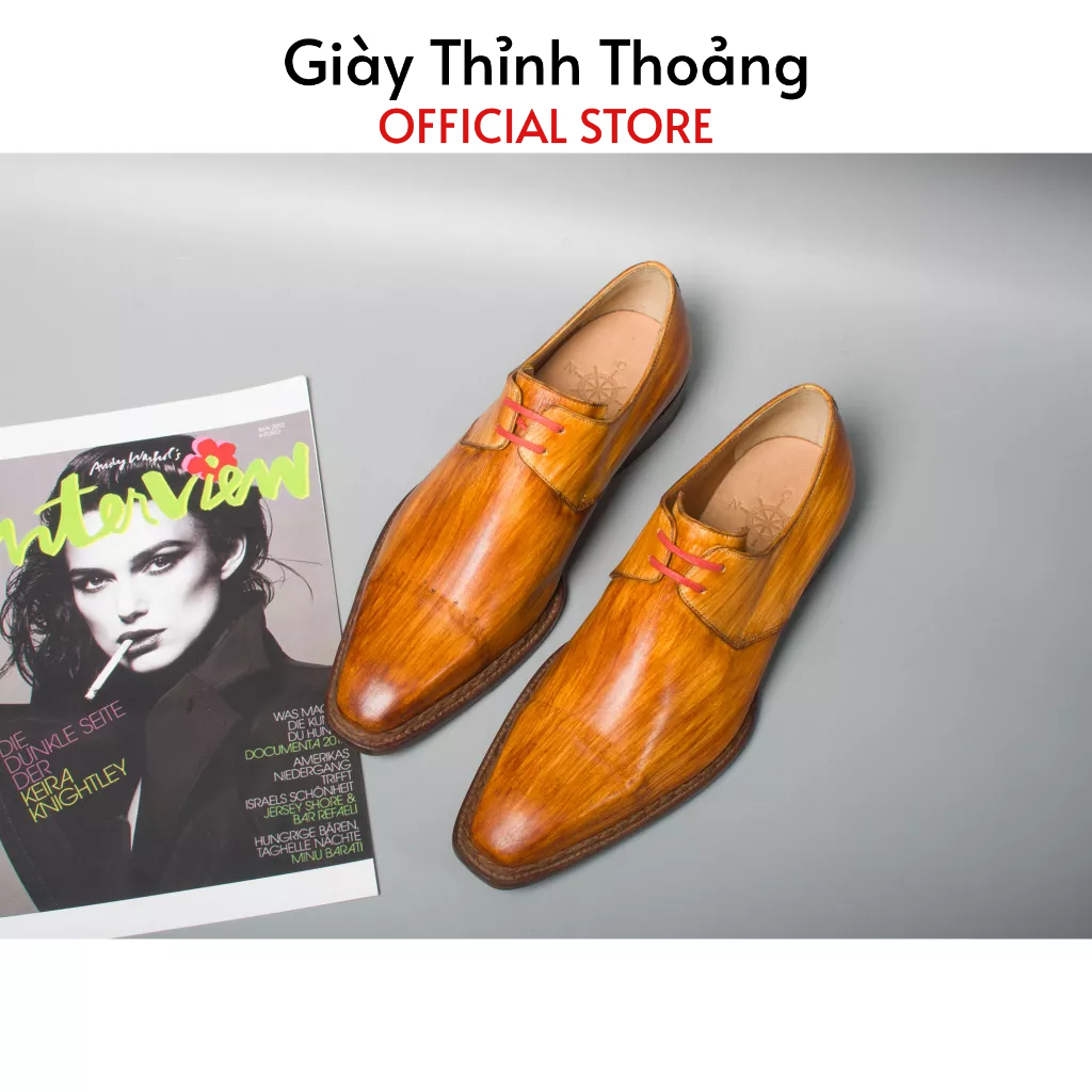 Giày Da Nam Buộc Dây Kiểu Dáng Derby Thời Trang Chất Liệu Da Cao Cấp Nhập Khẩu (DERBY 405)