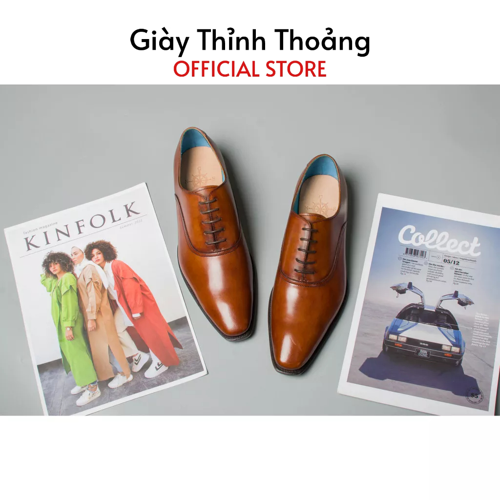 Giày Da Nam Buộc Dây Kiểu Dáng Oxford Thời Trang Công Sở Lịch Sự Sang Trọng (GM 047)