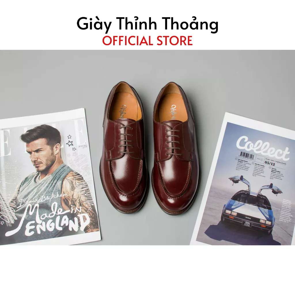 Giày Da Nam Cao Cấp Kiểu Dáng Derby Chất Liệu Da Bê Nhập Khẩu Cao Cấp (NY 103 UN)