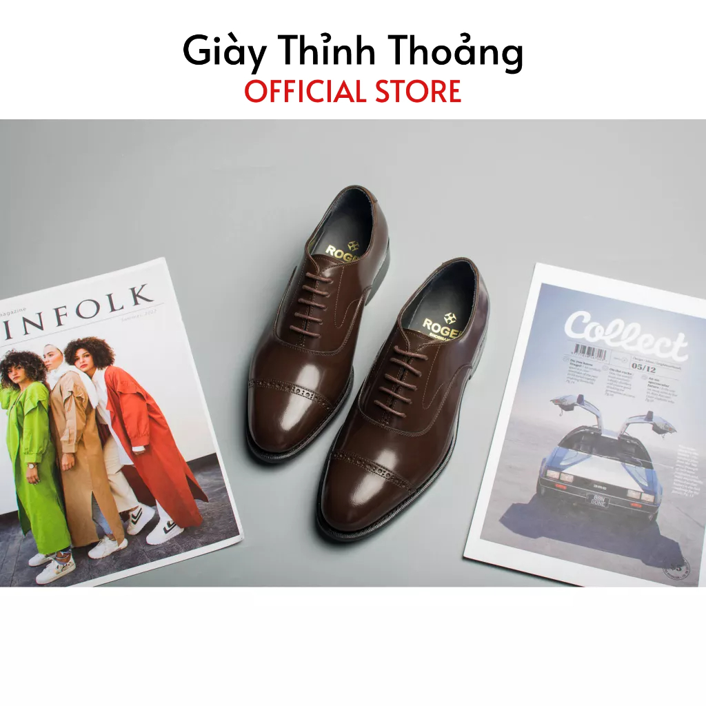 Giày Buộc Dây Nam Kiểu Dáng Oxford Chất Liệu Da Bê Nhập Khẩu Cao Cấp (D 03 J 2105)