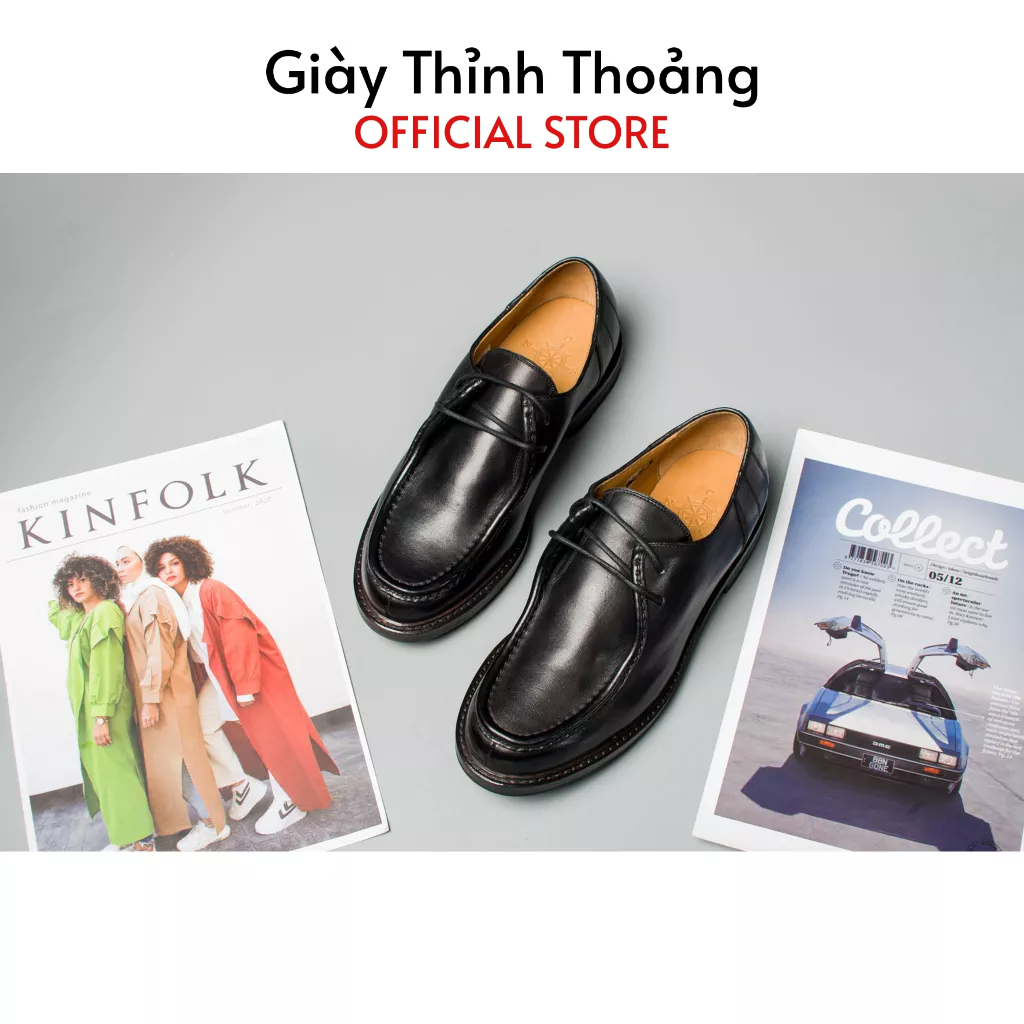 Giày Da Nam Kiểu Dáng Derby Thời Trang Phong Cách Chất Liệu Da Bê Nhập Khẩu Cao Cấp (NY 107 UN)