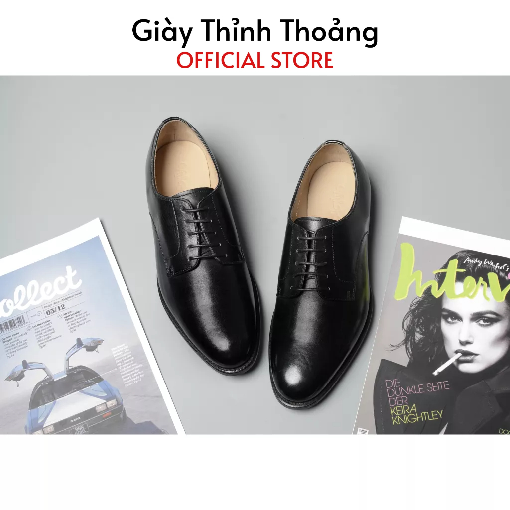 Giày Da Nam Buộc Dây Kiểu Dáng Derby Thời Trang Công Sở Sang Trọng Lịch Sự (BC 010)
