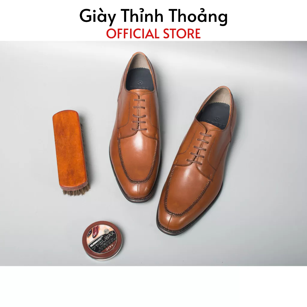 Giày Da Nam Buộc Dây Kiểu Dáng Derby Thời Trang Công Sở Chất Liệu Da Bê Nhập Khẩu (NY 023 UN)