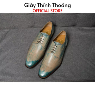 Giày da nam kiểu dáng oxford thời trang chất liệu da bê nhập khẩu cao cấp