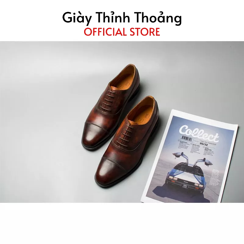 Giày Da Nam Kiểu Dáng Oxford Thời Trang Chất Liệu Da Bê Nhập Khẩu Cao Cấp (O 198 DL)