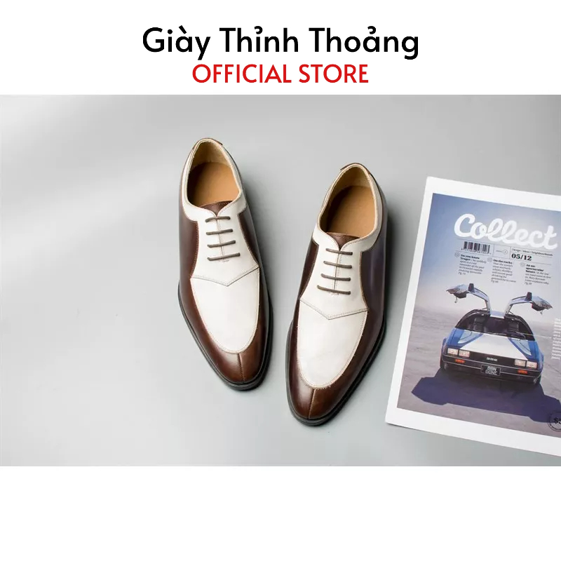 Giày Da Nam Kiểu Dáng Oxford Làm Bằng Chất Liệu Da Bê Nhập Khẩu ( O 194 DL)