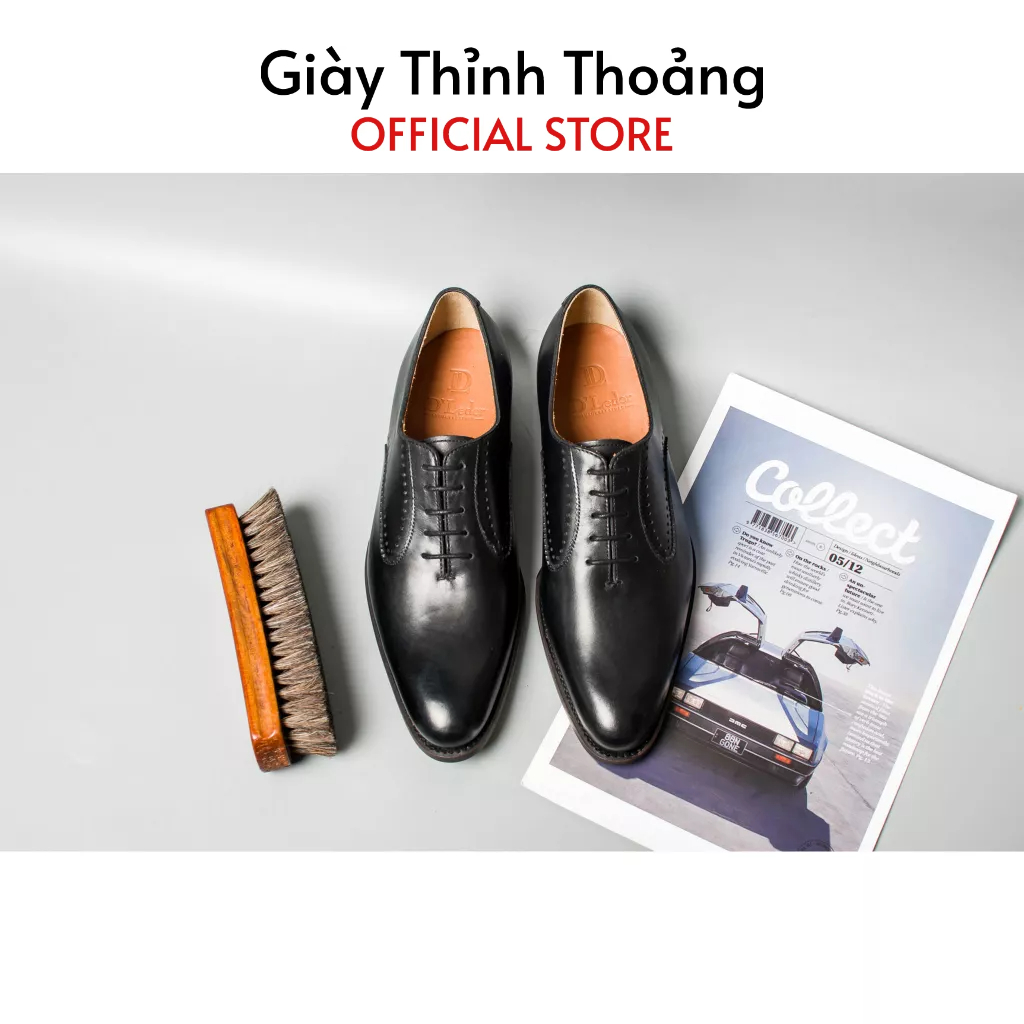 Giày Da Nam Kiểu Dáng Buộc Dây Oxford Chất Liệu Da Bê Cao Cấp Nhập Khẩu (D 13)