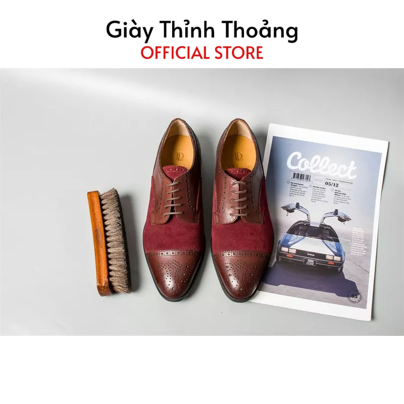 Giày Da Nam Thời Trang Công Sở Kiểu Dáng Derby Chất Liệu Da Bê Nhập Khẩu (D 192 DL)