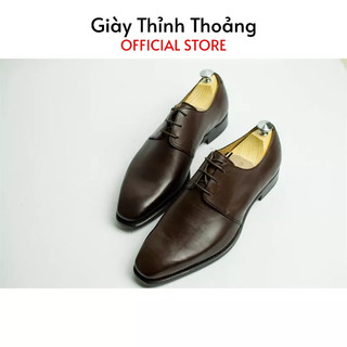 Giày tây nam thời trang lịch lãm kiểu dáng derby chất liệu da bê nhập khẩu