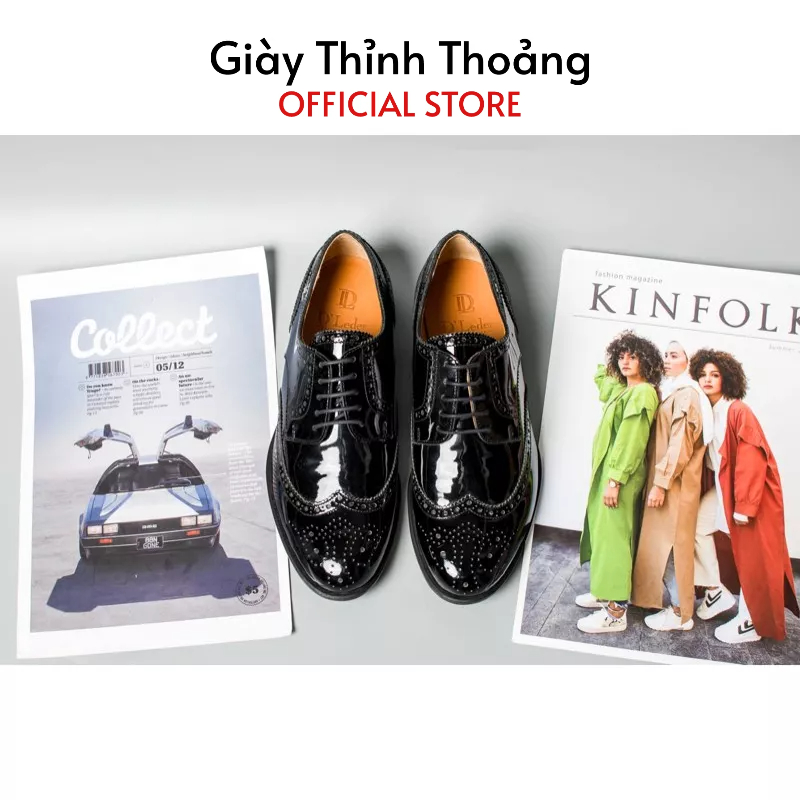 Giày Da Nam Thời Trang Công Sở LỊch Lãm Kiểu Dáng Derby Chất Liệu Da Bê Nhập Khẩu (D 195 DL)