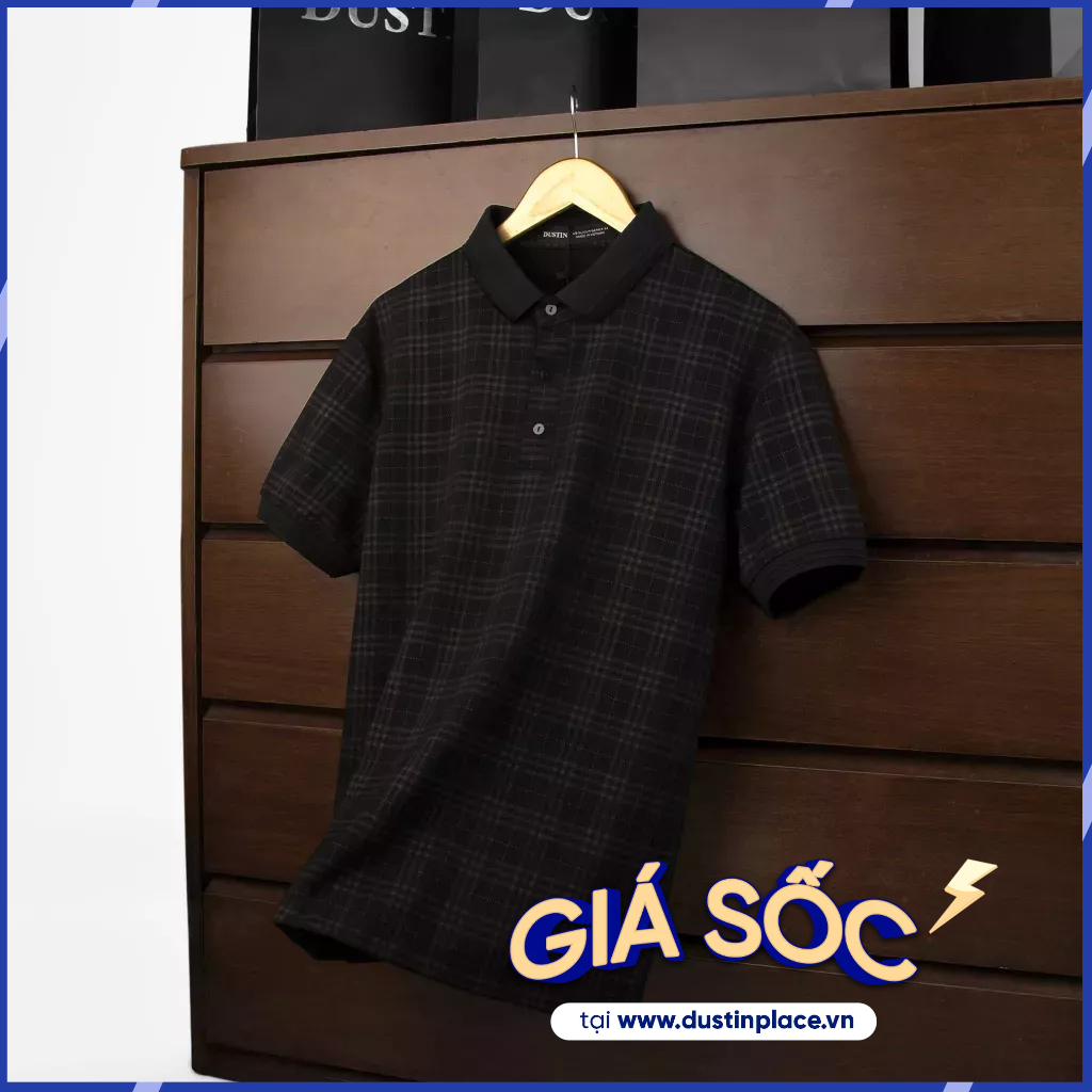 Áo Polo Dottedline Nâu Deluxe Dustin - Bigg thời trang nam có big size đến 145kg