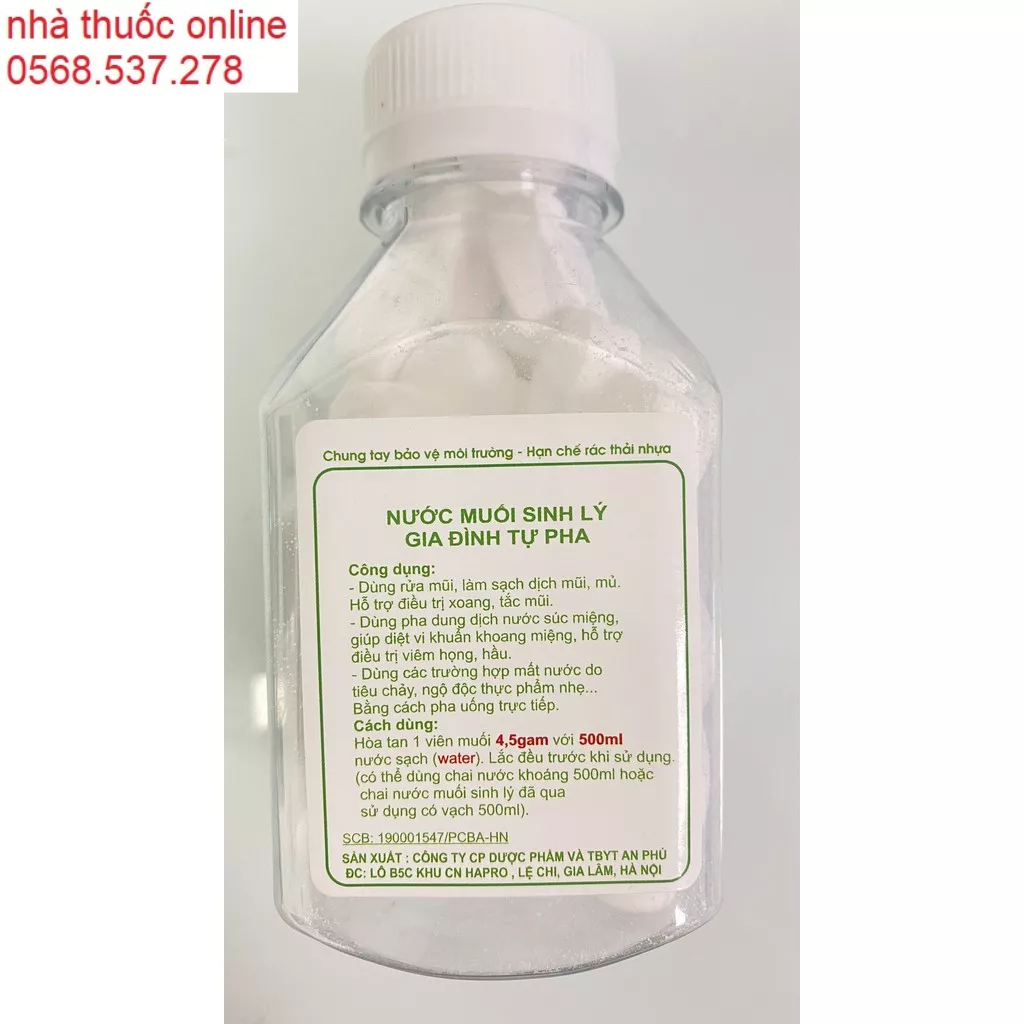 Viên muối tinh An Phú pha rửa, súc miệng vệ sinh